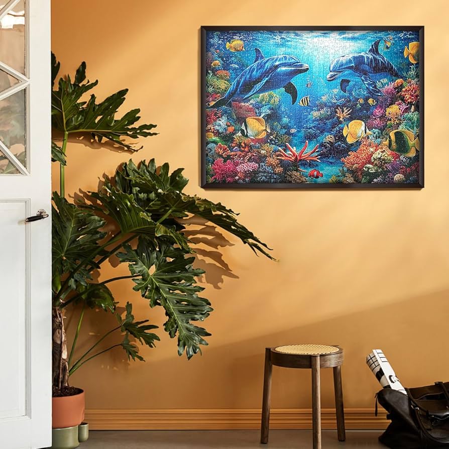 【完成版】デイビッド ミラー 絵画 イルカ 海 パズル 1000ピース デビッド 71+dL+58pGL._UF350,350_QL50_.jpg